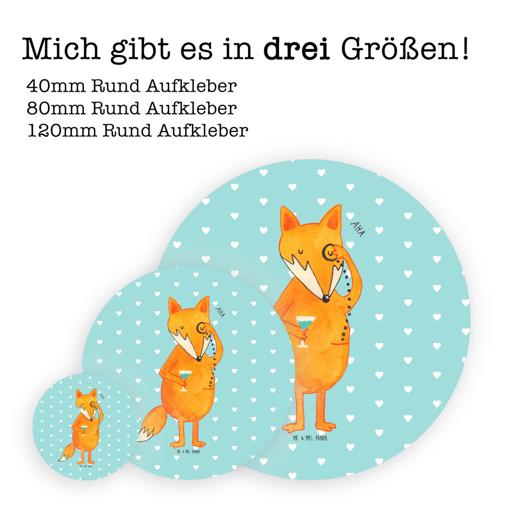 80mm Rund Aufkleber Fuchs Lord Sticker, Aufkleber, Etikett, Fuchs, Füchse, tröstende Worte, Spruch lustig, Liebeskummer Geschenk, Motivation Spruch, Problemlösung