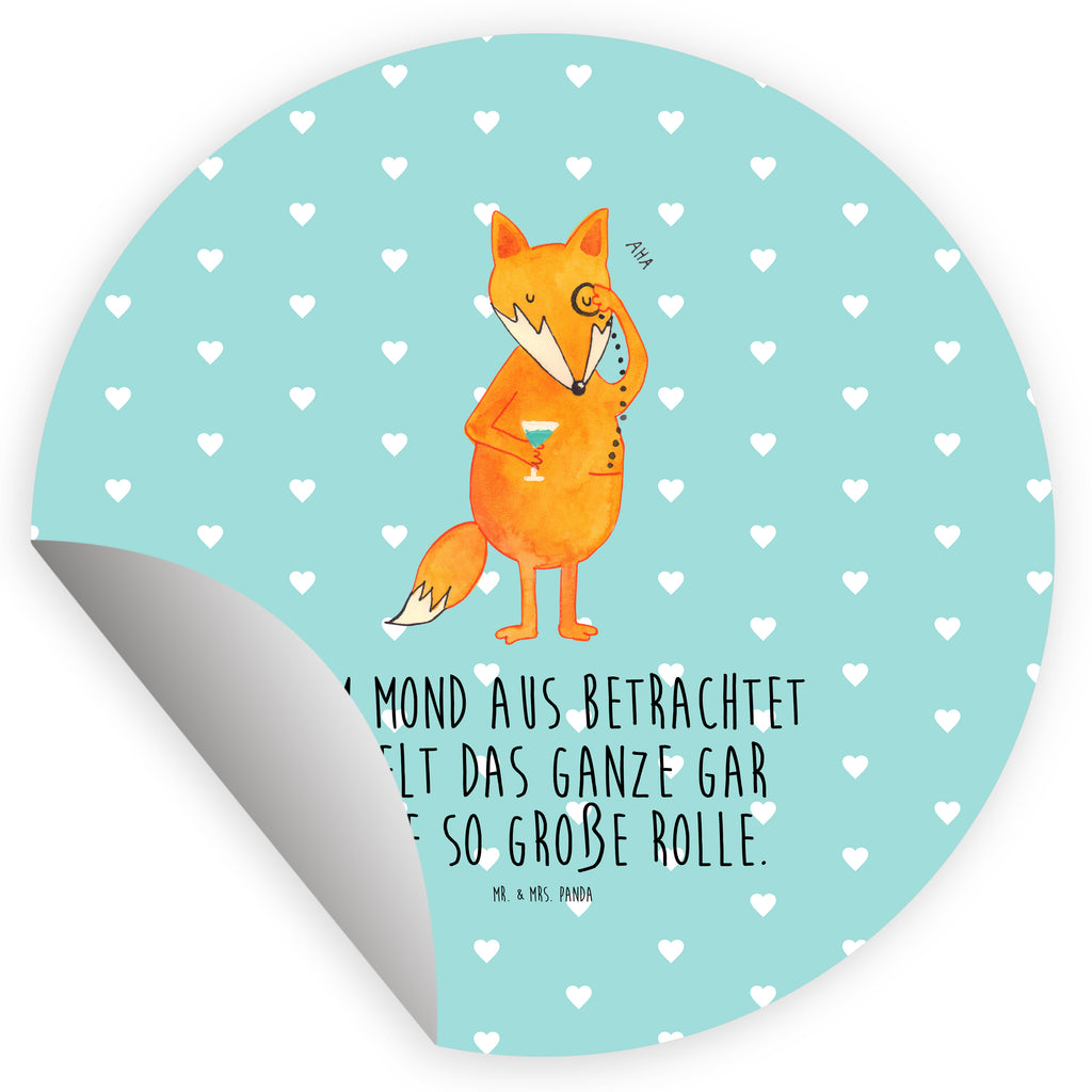 80mm Rund Aufkleber Fuchs Lord Sticker, Aufkleber, Etikett, Fuchs, Füchse, tröstende Worte, Spruch lustig, Liebeskummer Geschenk, Motivation Spruch, Problemlösung