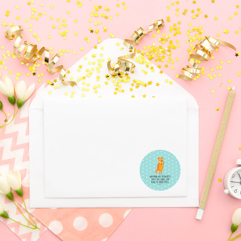 80mm Rund Aufkleber Fuchs Lord Sticker, Aufkleber, Etikett, Fuchs, Füchse, tröstende Worte, Spruch lustig, Liebeskummer Geschenk, Motivation Spruch, Problemlösung