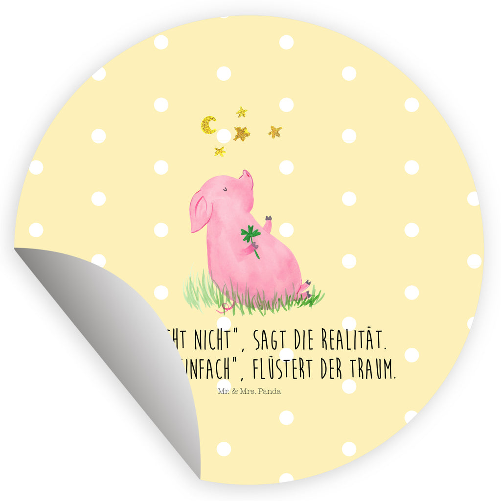 80mm Rund Aufkleber Glücksschwein Sticker, Aufkleber, Etikett, Tiermotive, Gute Laune, lustige Sprüche, Tiere, Glücksschwein. Glück, Schwein, Schweinchen, Sterne, Sernchen, Ziele, Träume, Motivation, Glücksbringer