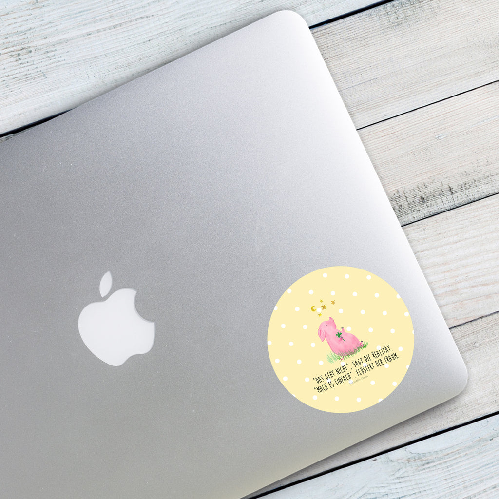80mm Rund Aufkleber Glücksschwein Sticker, Aufkleber, Etikett, Tiermotive, Gute Laune, lustige Sprüche, Tiere, Glücksschwein. Glück, Schwein, Schweinchen, Sterne, Sernchen, Ziele, Träume, Motivation, Glücksbringer