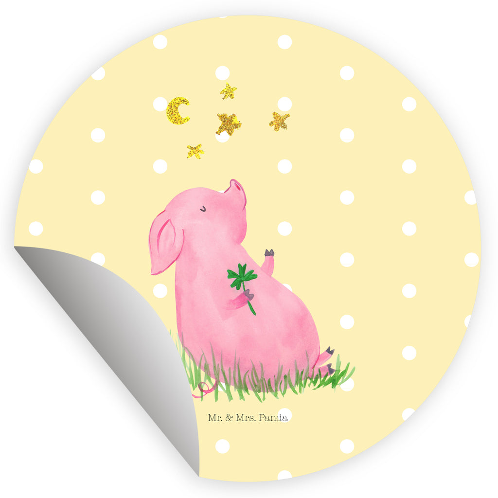 80mm Rund Aufkleber Glücksschwein Sticker, Aufkleber, Etikett, Tiermotive, Gute Laune, lustige Sprüche, Tiere, Glücksschwein. Glück, Schwein, Schweinchen, Sterne, Sernchen, Ziele, Träume, Motivation, Glücksbringer