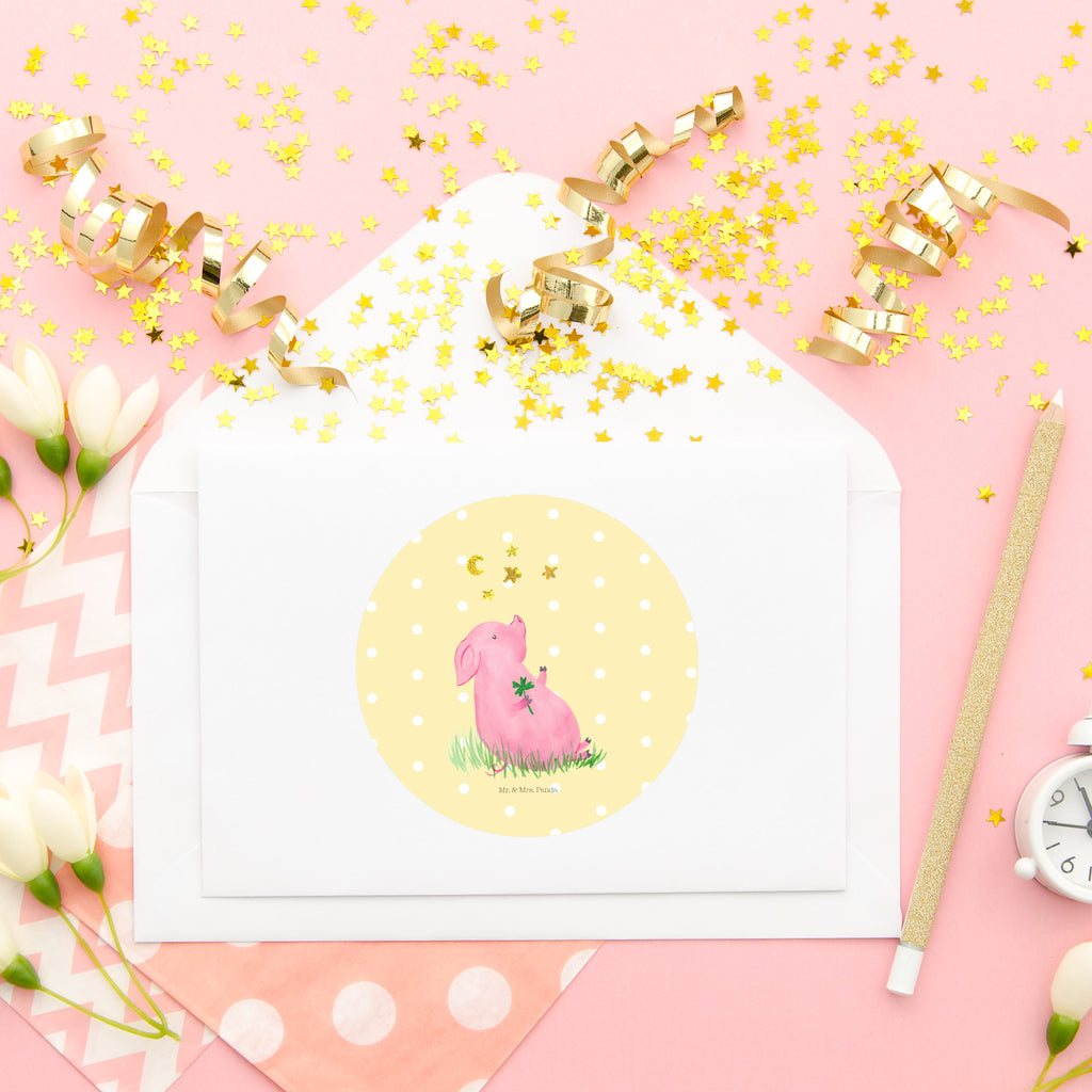 80mm Rund Aufkleber Glücksschwein Sticker, Aufkleber, Etikett, Tiermotive, Gute Laune, lustige Sprüche, Tiere, Glücksschwein. Glück, Schwein, Schweinchen, Sterne, Sernchen, Ziele, Träume, Motivation, Glücksbringer