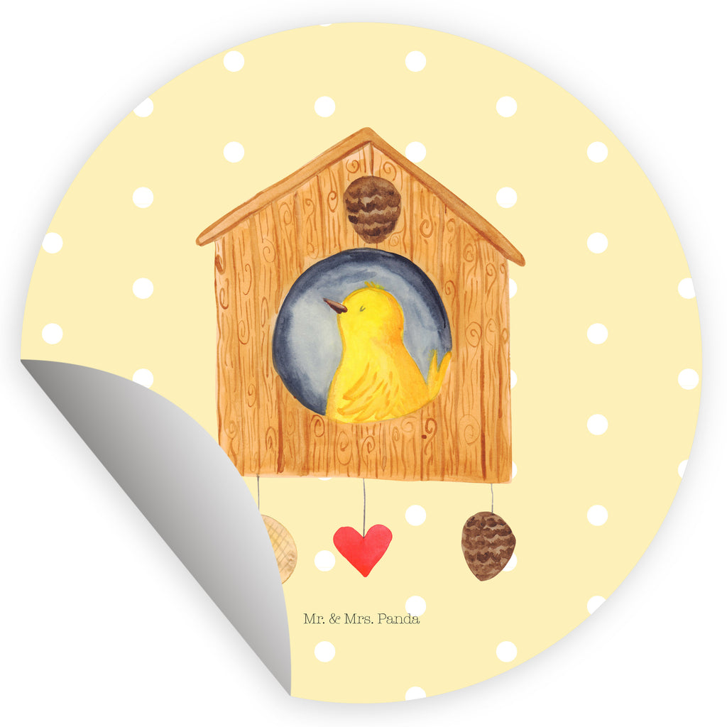 40mm Rund Aufkleber Vogelhaus Sticker, Aufkleber, Etikett, Tiermotive, Gute Laune, lustige Sprüche, Tiere, Vogel, Vögel, Vogelhaus, Vogelhäuschen, Home sweet home, Zuhause, Nest, Eigenheim, Familie, Wohnung, Haus, unser Haus, Lieblingsort, Castle