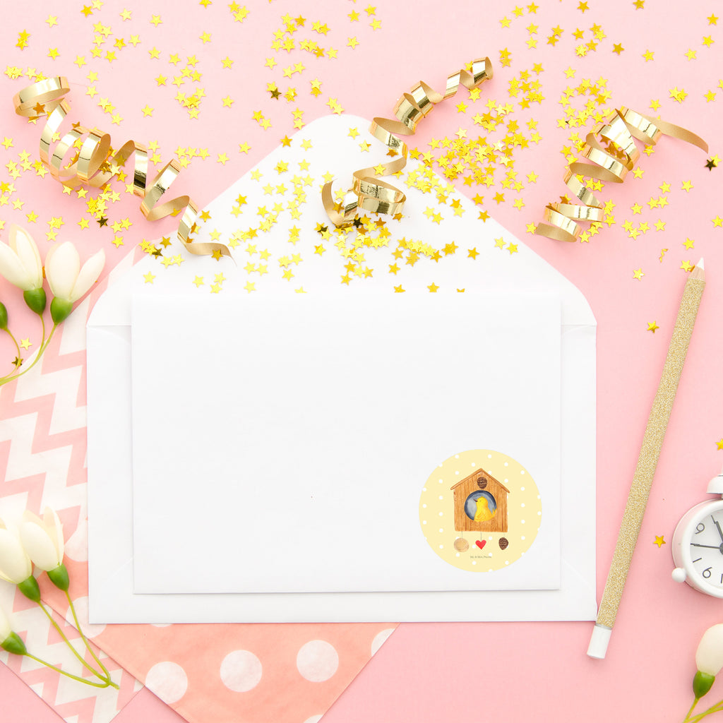 40mm Rund Aufkleber Vogelhaus Sticker, Aufkleber, Etikett, Tiermotive, Gute Laune, lustige Sprüche, Tiere, Vogel, Vögel, Vogelhaus, Vogelhäuschen, Home sweet home, Zuhause, Nest, Eigenheim, Familie, Wohnung, Haus, unser Haus, Lieblingsort, Castle