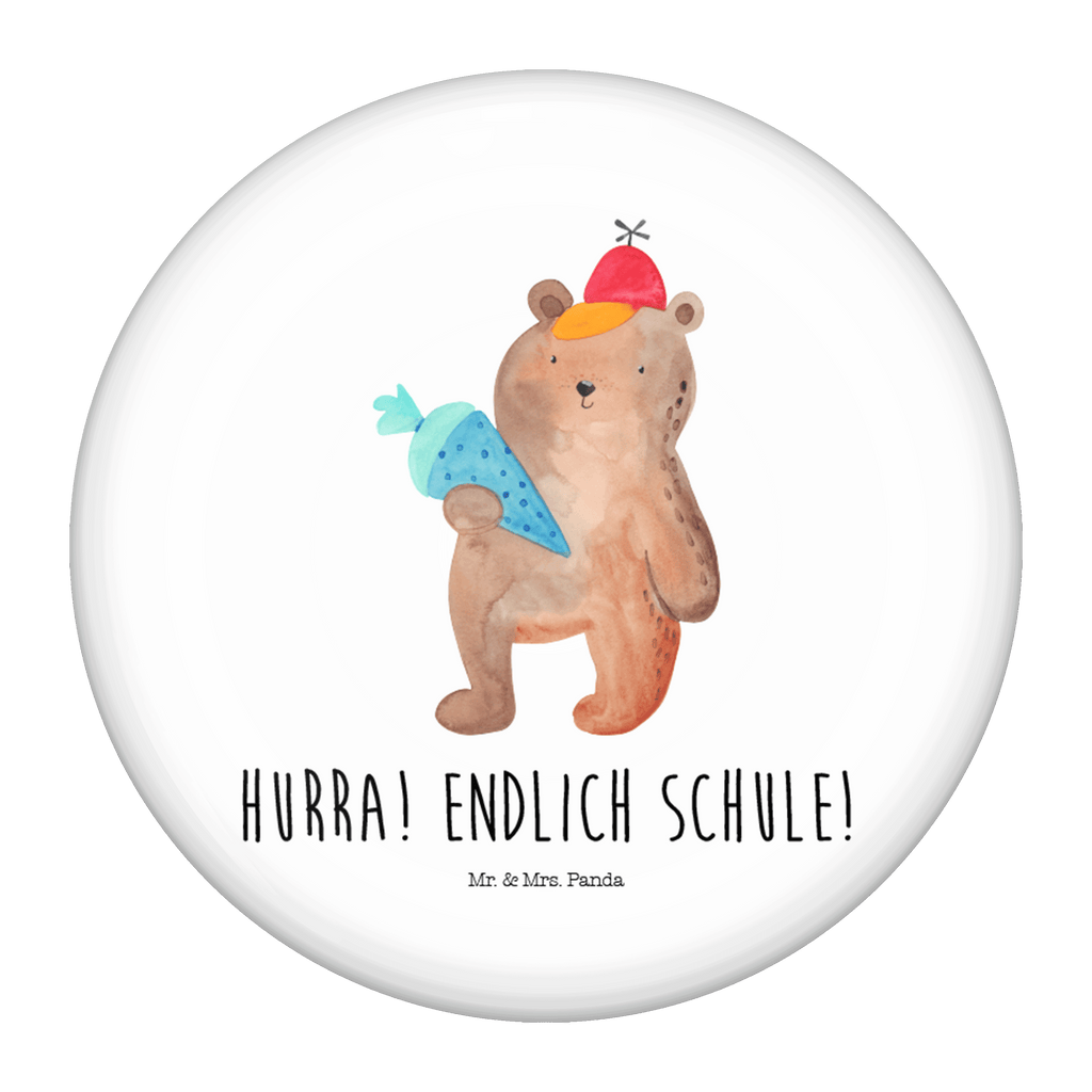 50mm Button Bär mit Schultüte 50mm Button, Button, Pin, Anstecknadel, Bär, Teddy, Teddybär, Bär Motiv, Schultüte, Erster Schultag Geschenk, Einschulung Geschenk, Schule Geschenk, Grundschule, Schulanfang, Schulbeginn