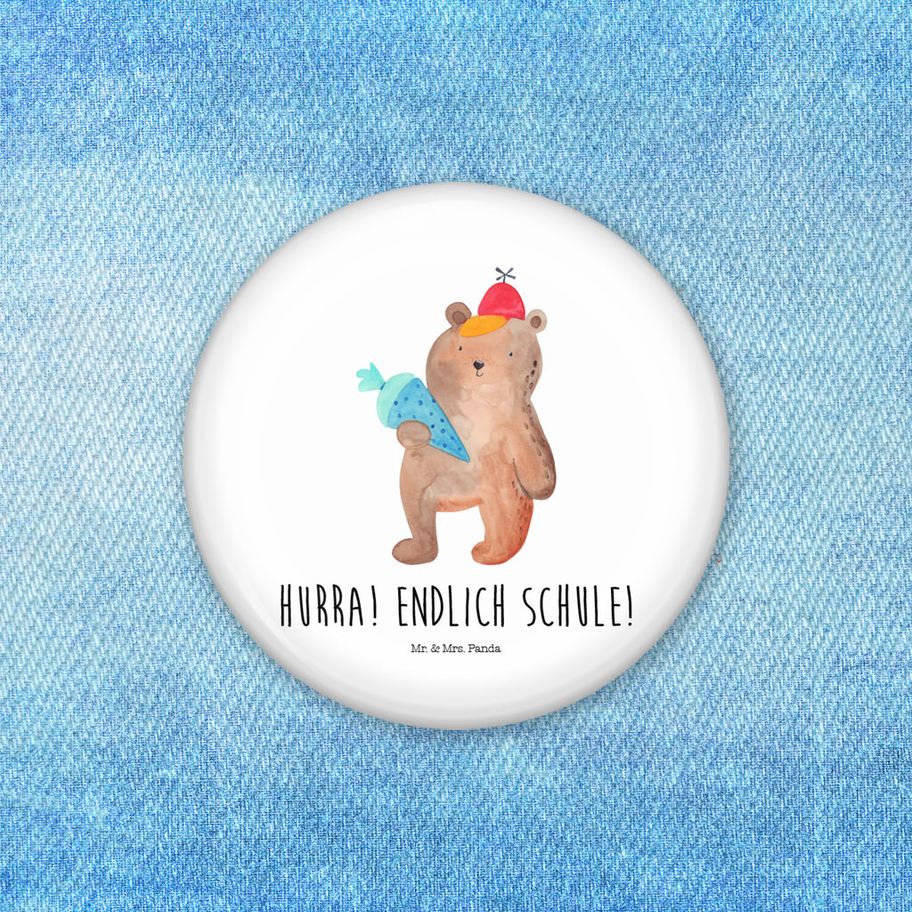 50mm Button Bär mit Schultüte 50mm Button, Button, Pin, Anstecknadel, Bär, Teddy, Teddybär, Bär Motiv, Schultüte, Erster Schultag Geschenk, Einschulung Geschenk, Schule Geschenk, Grundschule, Schulanfang, Schulbeginn