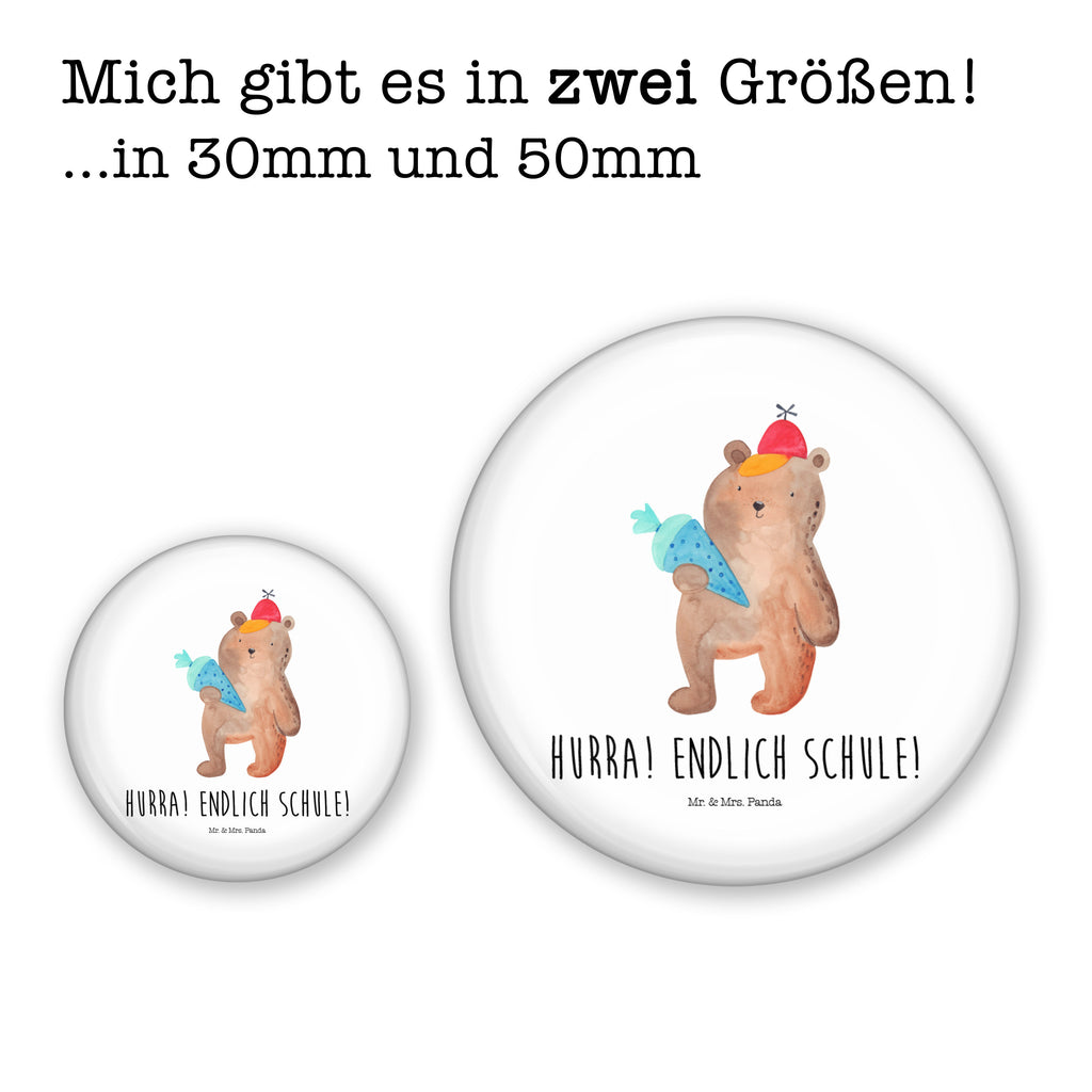 50mm Button Bär mit Schultüte 50mm Button, Button, Pin, Anstecknadel, Bär, Teddy, Teddybär, Bär Motiv, Schultüte, Erster Schultag Geschenk, Einschulung Geschenk, Schule Geschenk, Grundschule, Schulanfang, Schulbeginn
