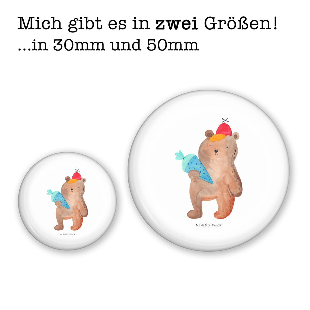 50mm Button Bär mit Schultüte 50mm Button, Button, Pin, Anstecknadel, Bär, Teddy, Teddybär, Bär Motiv, Schultüte, Erster Schultag Geschenk, Einschulung Geschenk, Schule Geschenk, Grundschule, Schulanfang, Schulbeginn
