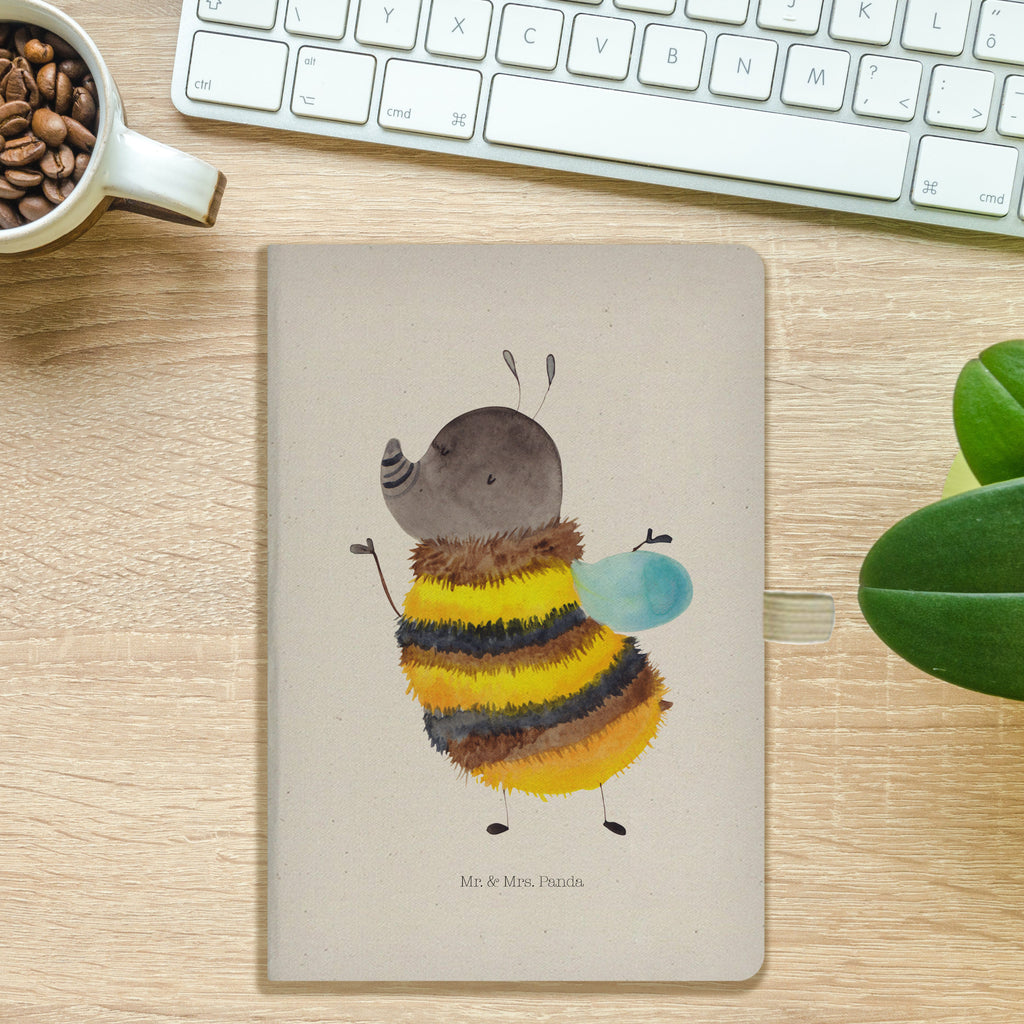 DIN A5 Baumwoll Notizbuch Hummel flauschig Notizen, Eintragebuch, Tagebuch, Notizblock, Adressbuch, Journal, Kladde, Skizzenbuch, Notizheft, Schreibbuch, Schreibheft, Tiermotive, Gute Laune, lustige Sprüche, Tiere, Hummel, Flauschig, Biene, Blume, Natur