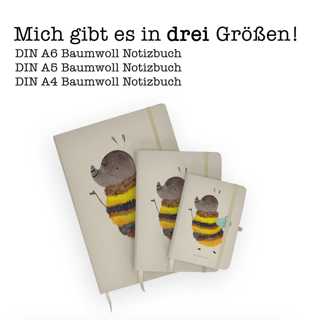 DIN A5 Baumwoll Notizbuch Hummel flauschig Notizen, Eintragebuch, Tagebuch, Notizblock, Adressbuch, Journal, Kladde, Skizzenbuch, Notizheft, Schreibbuch, Schreibheft, Tiermotive, Gute Laune, lustige Sprüche, Tiere, Hummel, Flauschig, Biene, Blume, Natur