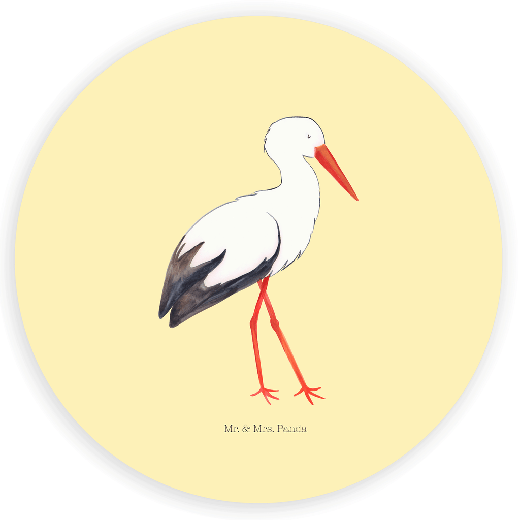 120mm Rund Aufkleber Storch Sticker, Aufkleber, Etikett, Kinder, rund, Tiermotive, Gute Laune, lustige Sprüche, Tiere, Storch, Störche, Schwangerschaft, Geburt, Mutter, Mütter, Mutter werden, Schwanger, Babybauch, Baby