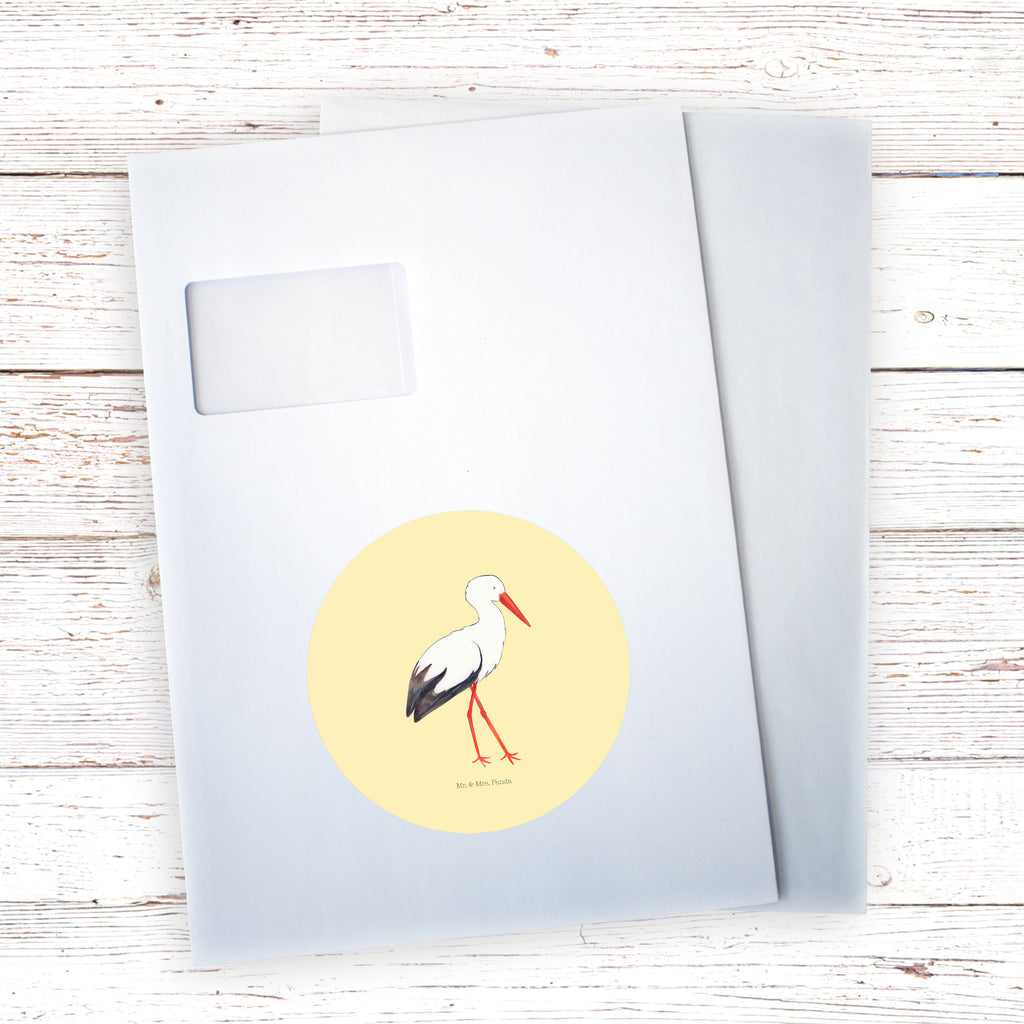 120mm Rund Aufkleber Storch Sticker, Aufkleber, Etikett, Kinder, rund, Tiermotive, Gute Laune, lustige Sprüche, Tiere, Storch, Störche, Schwangerschaft, Geburt, Mutter, Mütter, Mutter werden, Schwanger, Babybauch, Baby