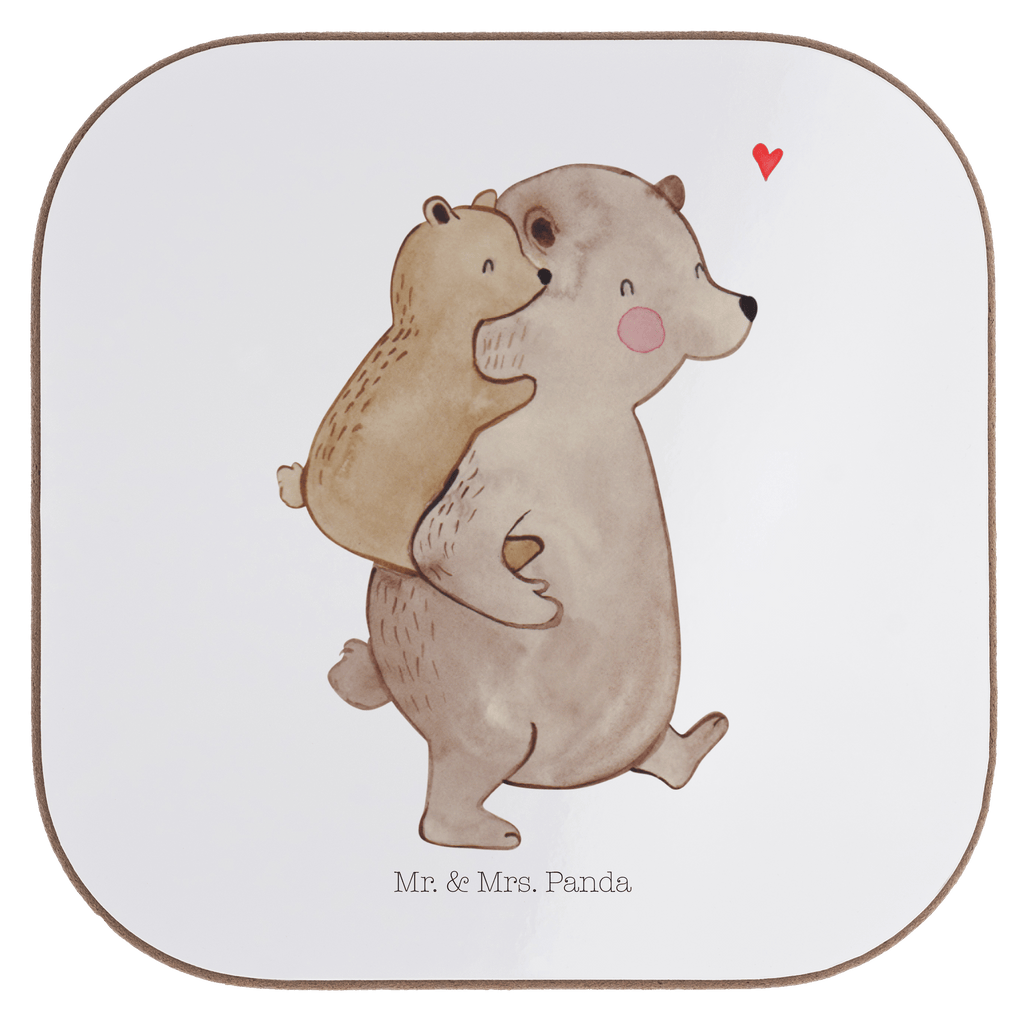 Quadratische Untersetzer Papa Bär Bierdeckel, Glasuntersetzer, Untersetzer Gläser, Getränkeuntersetzer, Familie, Vatertag, Muttertag, Bruder, Schwester, Mama, Papa, Oma, Opa, Geschenk, Vater, Papi, Vati, Onkel, Geburtstag