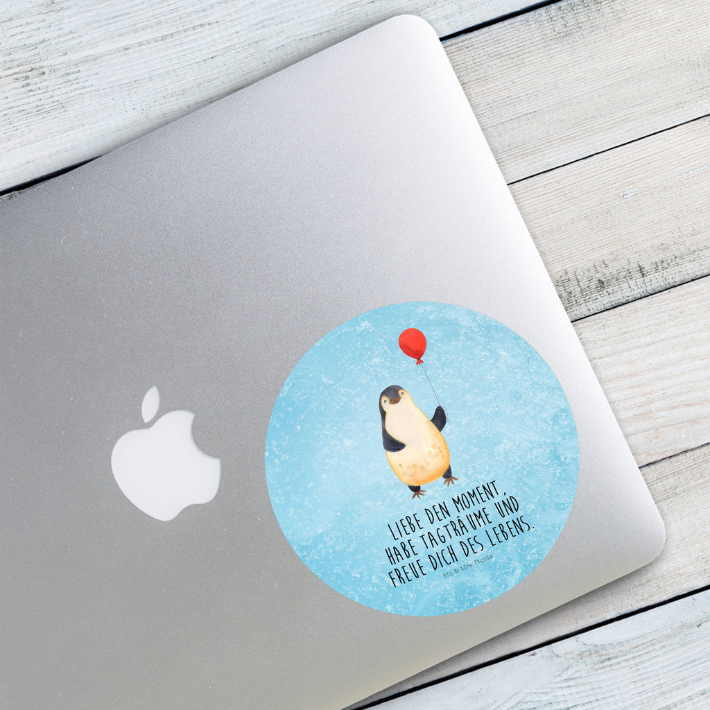 120mm Rund Aufkleber Pinguin Luftballon Sticker, Aufkleber, Etikett, Kinder, rund, Pinguin, Pinguine, Luftballon, Tagträume, Lebenslust, Geschenk Freundin, Geschenkidee, beste Freundin, Motivation, Neustart, neues Leben, Liebe, Glück