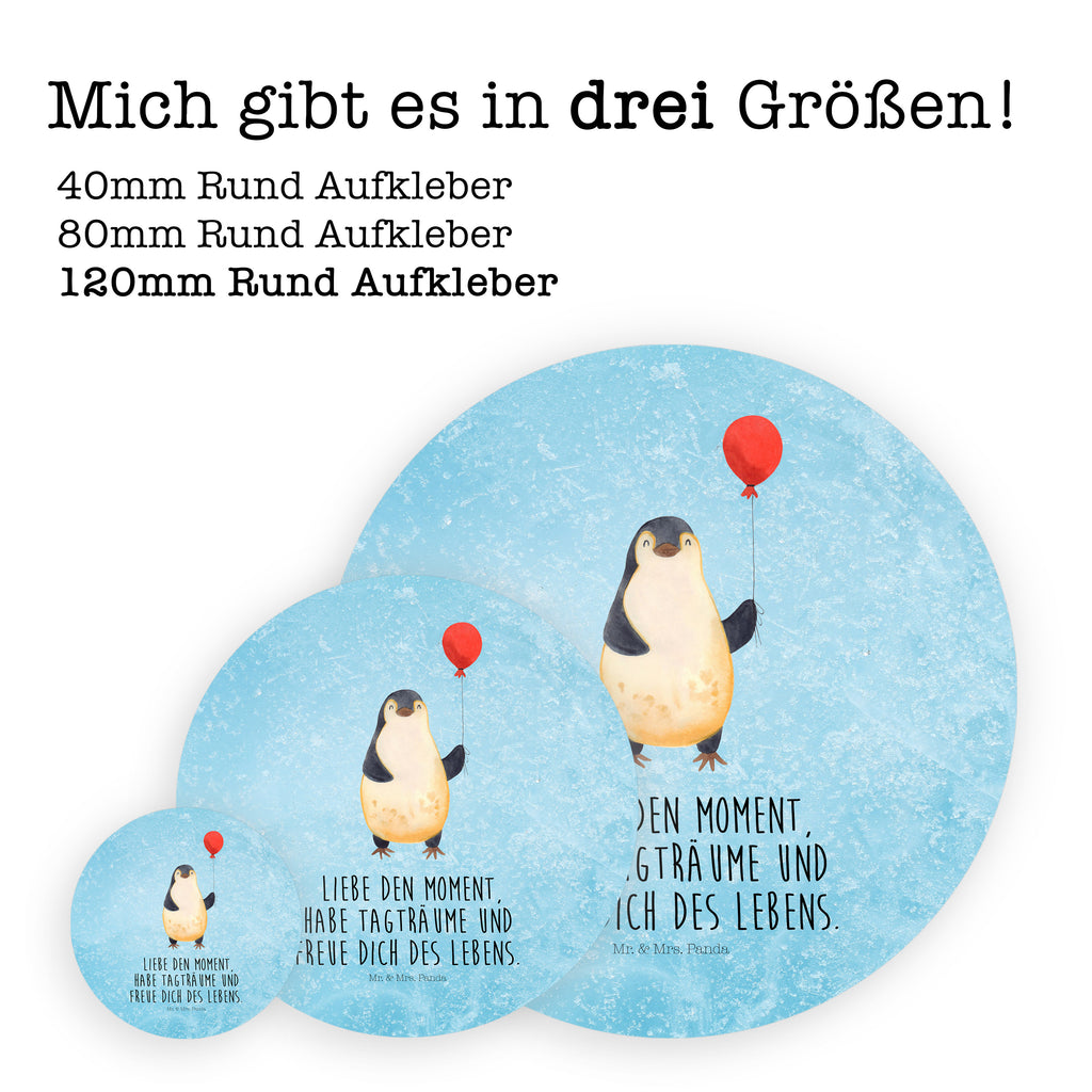 120mm Rund Aufkleber Pinguin Luftballon Sticker, Aufkleber, Etikett, Kinder, rund, Pinguin, Pinguine, Luftballon, Tagträume, Lebenslust, Geschenk Freundin, Geschenkidee, beste Freundin, Motivation, Neustart, neues Leben, Liebe, Glück