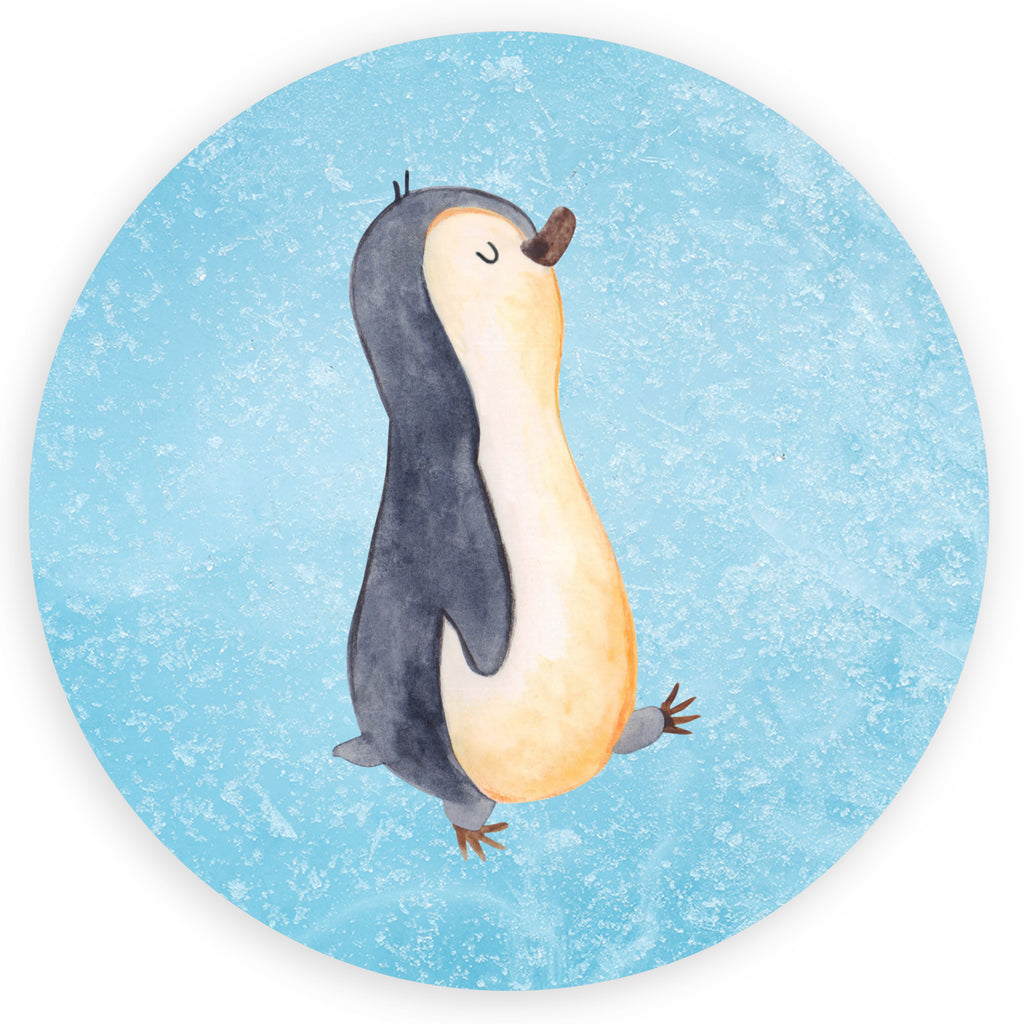 120mm Rund Aufkleber Pinguin marschierend Sticker, Aufkleber, Etikett, Kinder, rund, Pinguin, Pinguine, Frühaufsteher, Langschläfer, Bruder, Schwester, Familie