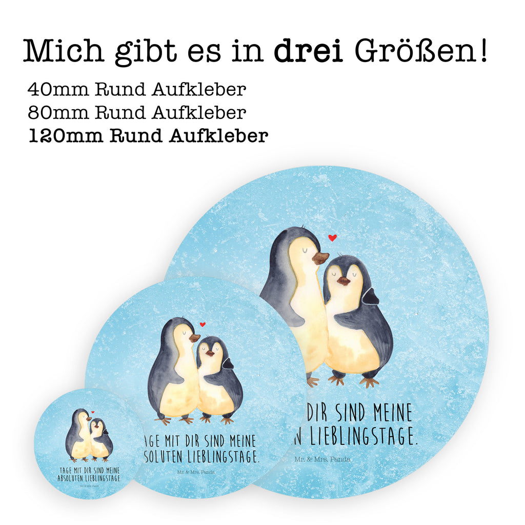 120mm Rund Aufkleber Pinguin umarmend Sticker, Aufkleber, Etikett, Kinder, rund, Pinguin, Liebe, Liebespaar, Liebesbeweis, Liebesgeschenk, Verlobung, Jahrestag, Hochzeitstag, Hochzeit, Hochzeitsgeschenk