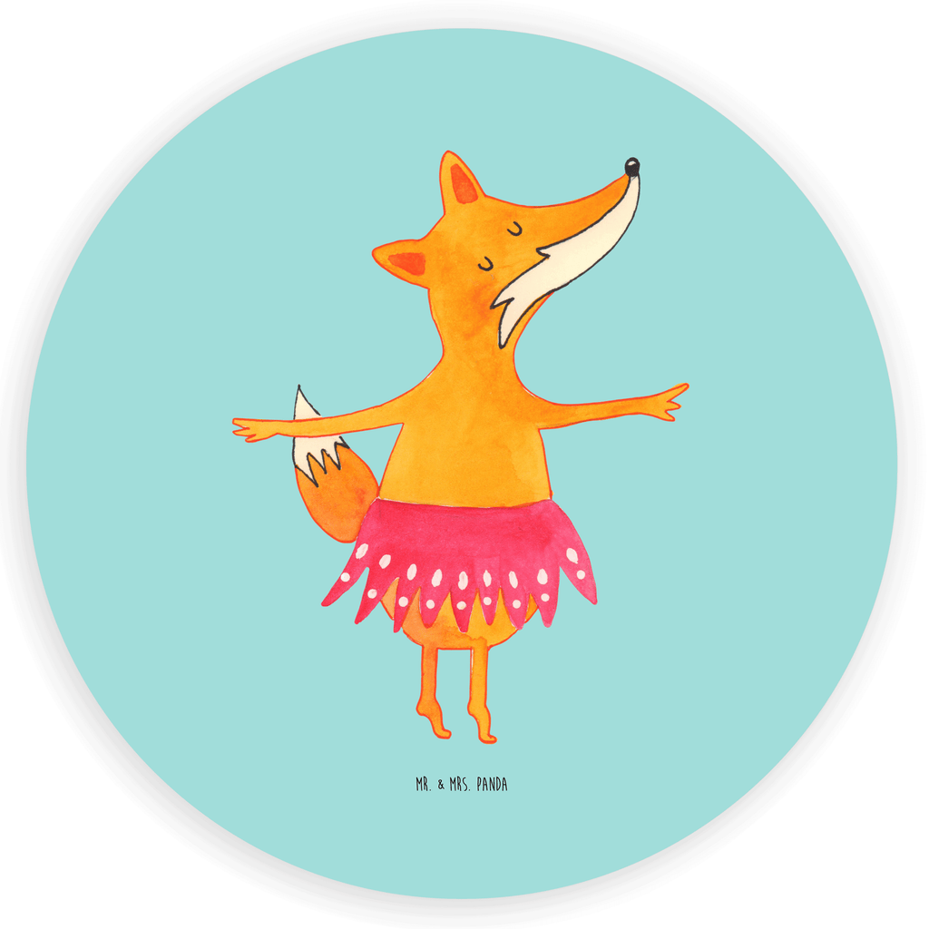 120mm Rund Aufkleber Fuchs Ballerina Sticker, Aufkleber, Etikett, Kinder, rund, Fuchs, Fuchs Spruch, Füchse, Füchsin, Ballerina, Ballett, Tänzerin, Tanzen, Party, Einladung, Geburtstag