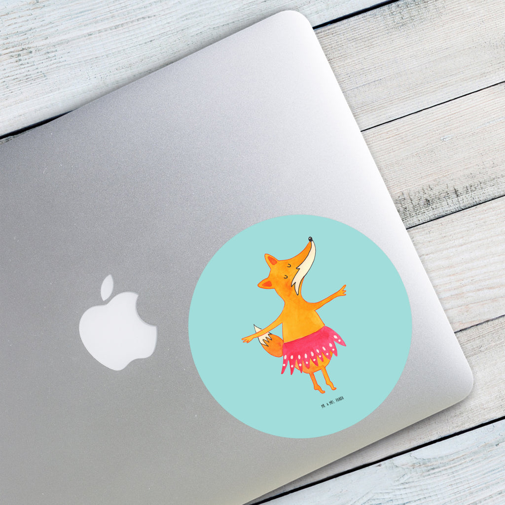 120mm Rund Aufkleber Fuchs Ballerina Sticker, Aufkleber, Etikett, Kinder, rund, Fuchs, Fuchs Spruch, Füchse, Füchsin, Ballerina, Ballett, Tänzerin, Tanzen, Party, Einladung, Geburtstag