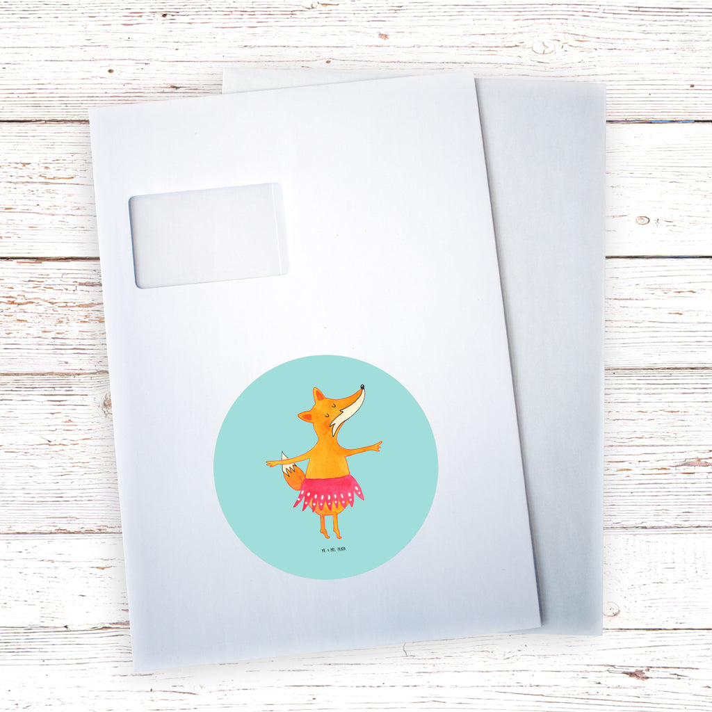 120mm Rund Aufkleber Fuchs Ballerina Sticker, Aufkleber, Etikett, Kinder, rund, Fuchs, Fuchs Spruch, Füchse, Füchsin, Ballerina, Ballett, Tänzerin, Tanzen, Party, Einladung, Geburtstag