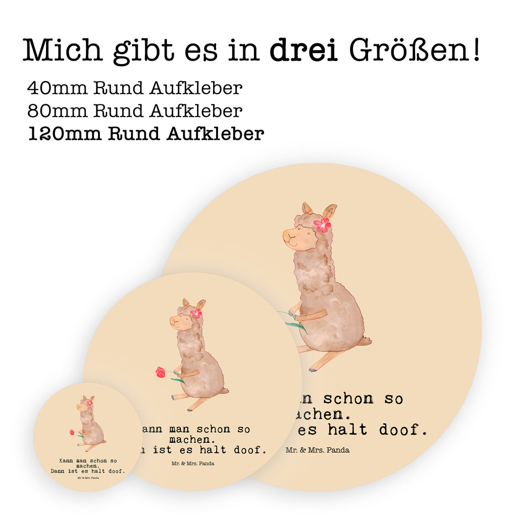 120mm Rund Aufkleber Alpaka Blume Sticker, Aufkleber, Etikett, Kinder, rund, Alpaka, Lama, Blume, Lamas, Alpaka Zitat, Alpaka Spruch, Alpaka Dekor, Alpaka Geschenk, Alpaka Dekoration, Alpaka Witz, Motiv Alpaka
