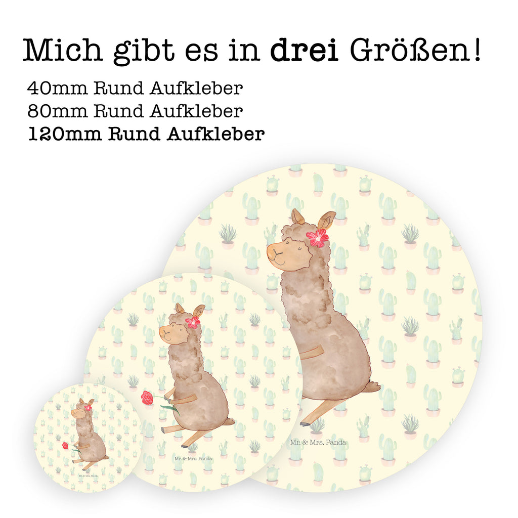 120mm Rund Aufkleber Alpaka Blume Sticker, Aufkleber, Etikett, Kinder, rund, Alpaka, Lama, Blume, Lamas, Alpaka Zitat, Alpaka Spruch, Alpaka Dekor, Alpaka Geschenk, Alpaka Dekoration, Alpaka Witz, Motiv Alpaka