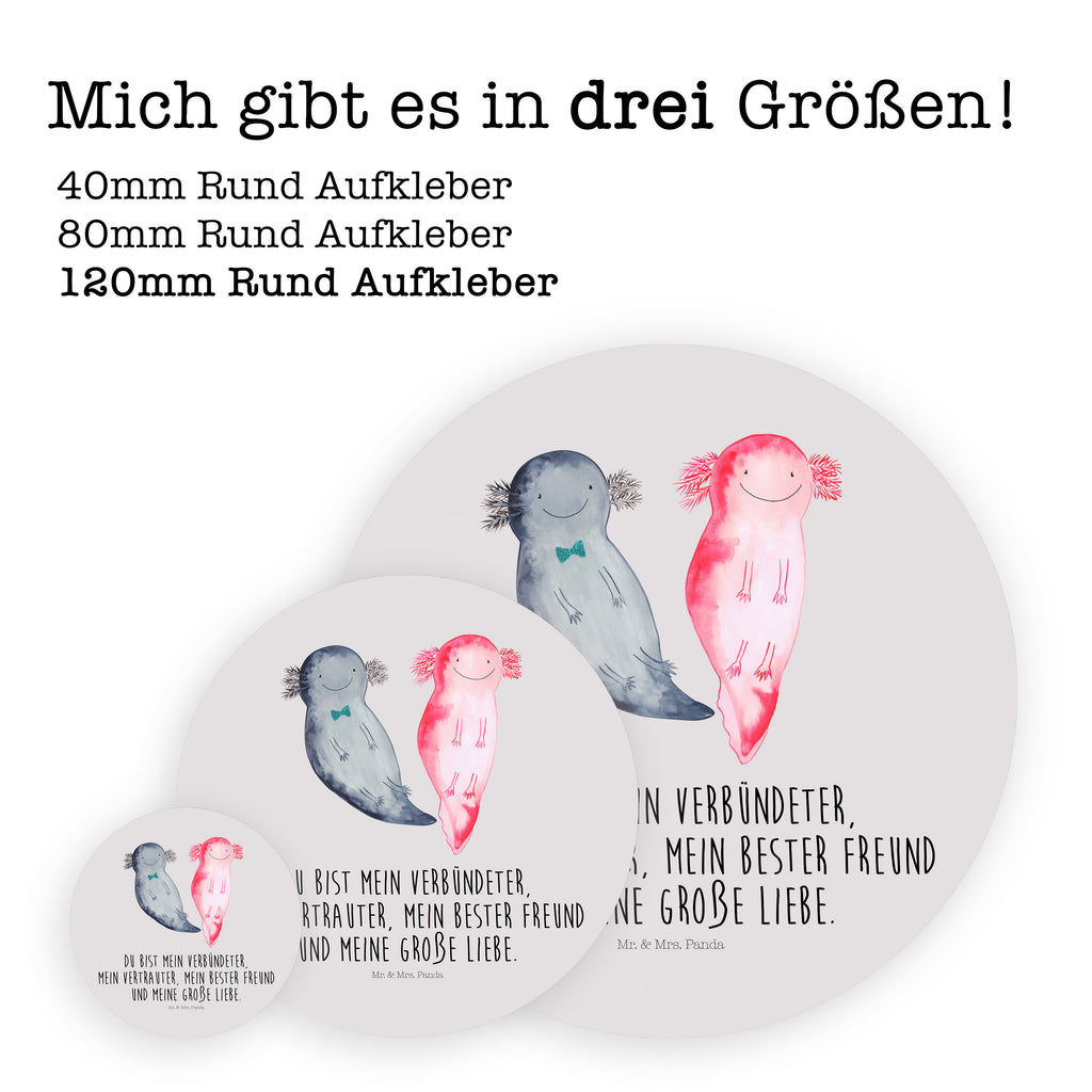120mm Rund Aufkleber Axolotl Axel+Lotte Sticker, Aufkleber, Etikett, Kinder, rund, Axolotl, Molch, Axolot, Schwanzlurch, Lurch, Lurche, Liebe, große Liebe, Liebesbeweis, Freund, Verlobter, Ehemann, Jahrestag, Valentinstag