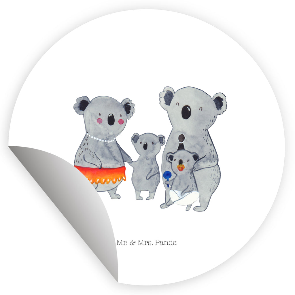 40mm Rund Aufkleber Koala Familie Sticker, Aufkleber, Etikett, Familie, Vatertag, Muttertag, Bruder, Schwester, Mama, Papa, Oma, Opa, Koala, Koalas, Family, Kinder, Geschwister, Familienleben