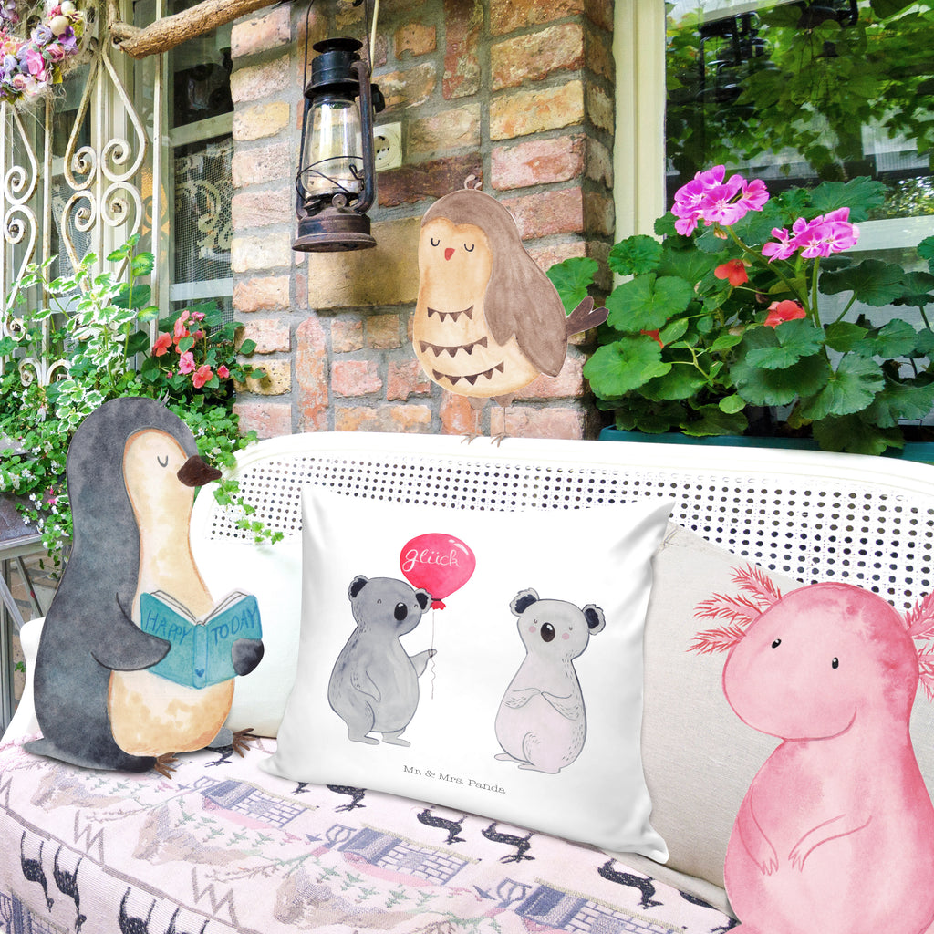 40x40 Kissen Koala Luftballon Kissenhülle, Kopfkissen, Sofakissen, Dekokissen, Motivkissen, Koala, Koalabär, Luftballon, Party, Geburtstag, Geschenk