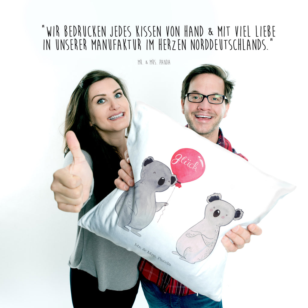 40x40 Kissen Koala Luftballon Kissenhülle, Kopfkissen, Sofakissen, Dekokissen, Motivkissen, Koala, Koalabär, Luftballon, Party, Geburtstag, Geschenk