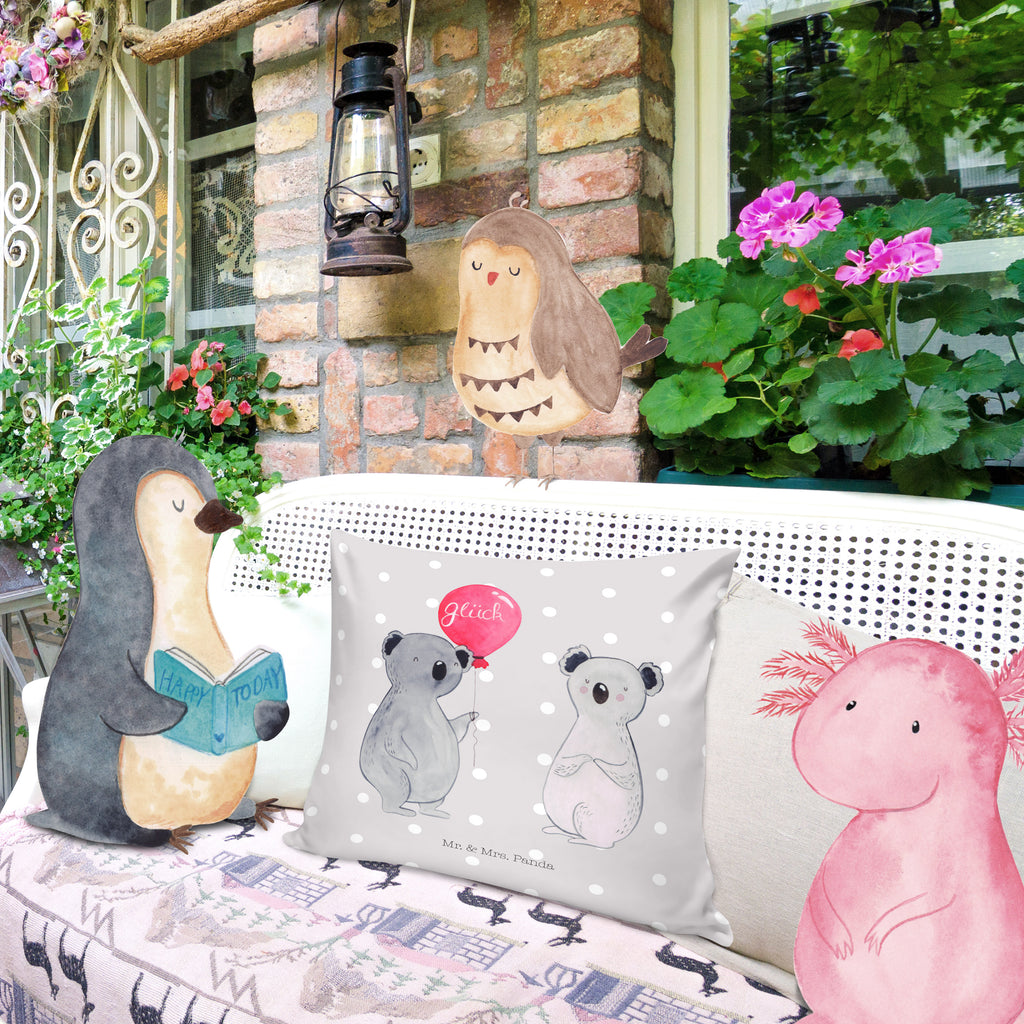 40x40 Kissen Koala Luftballon Kissenhülle, Kopfkissen, Sofakissen, Dekokissen, Motivkissen, Koala, Koalabär, Luftballon, Party, Geburtstag, Geschenk