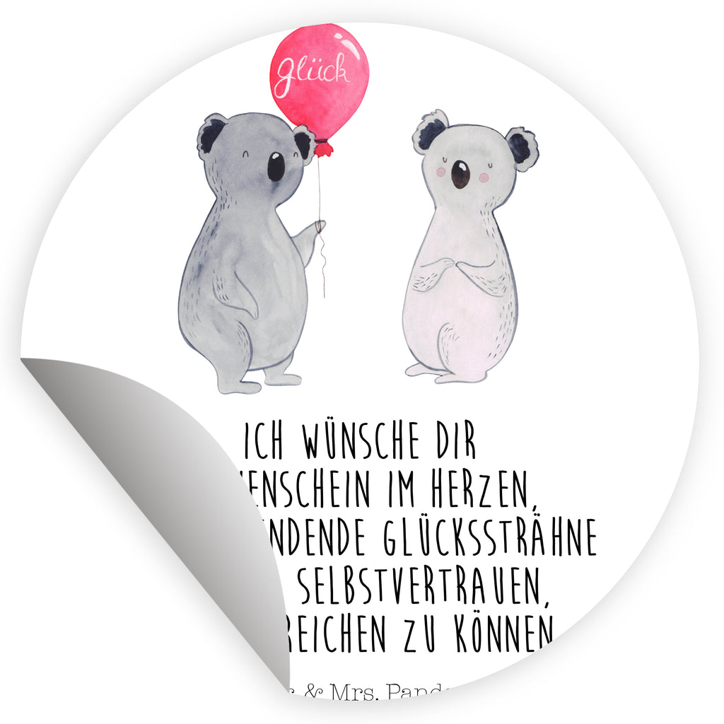 40mm Rund Aufkleber Koala Luftballon Sticker, Aufkleber, Etikett, Koala, Koalabär, Luftballon, Party, Geburtstag, Geschenk