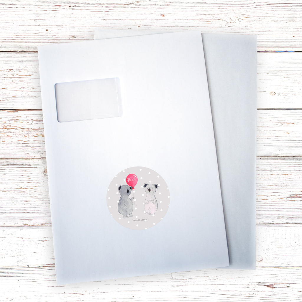 40mm Rund Aufkleber Koala Luftballon Sticker, Aufkleber, Etikett, Koala, Koalabär, Luftballon, Party, Geburtstag, Geschenk
