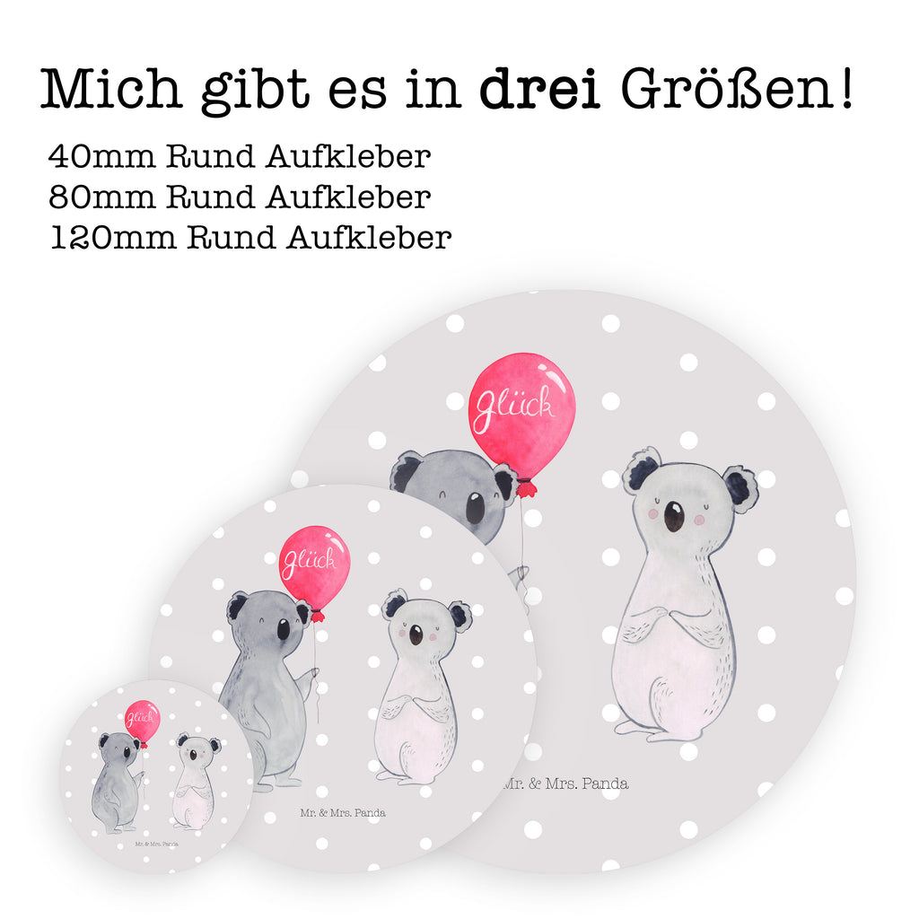 40mm Rund Aufkleber Koala Luftballon Sticker, Aufkleber, Etikett, Koala, Koalabär, Luftballon, Party, Geburtstag, Geschenk