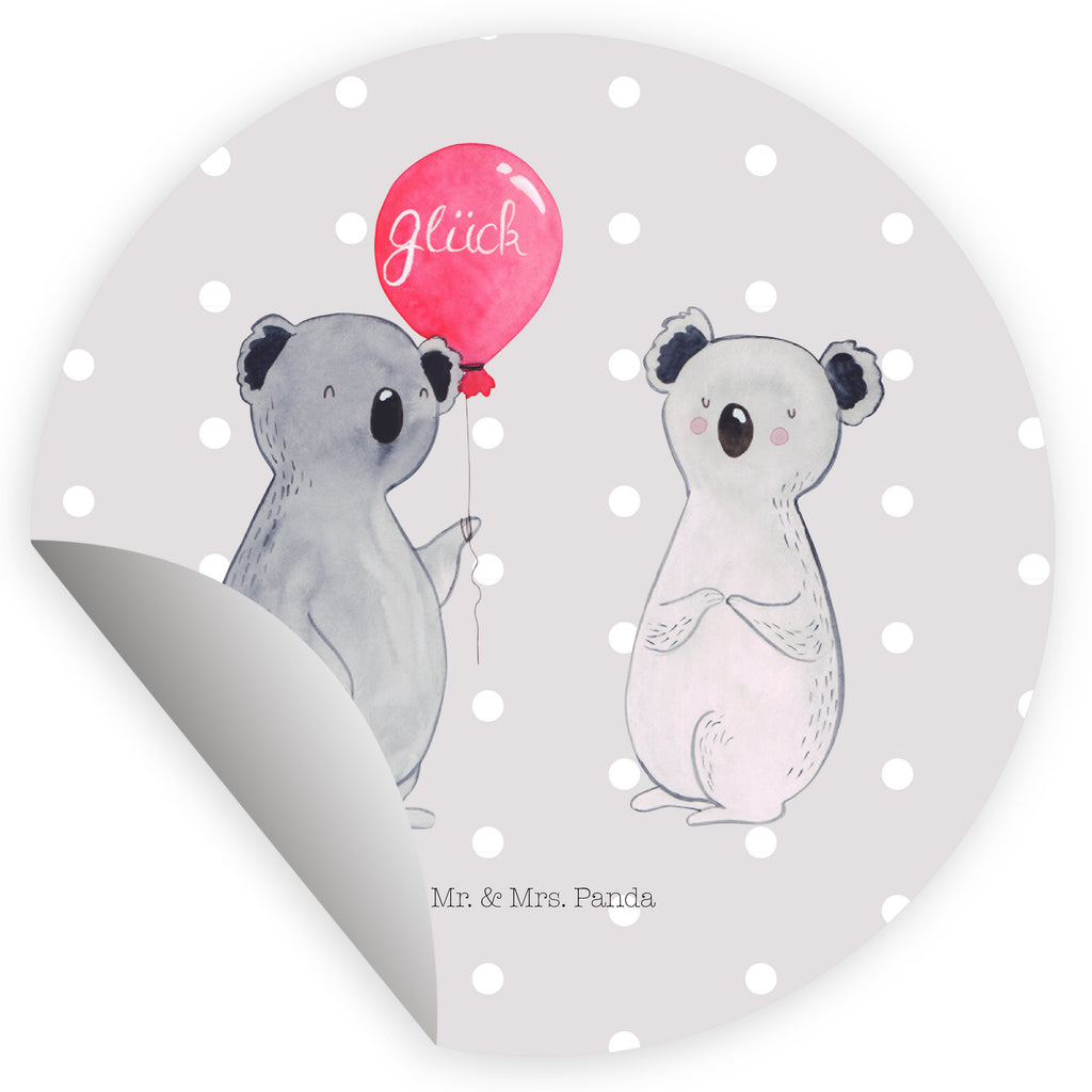 40mm Rund Aufkleber Koala Luftballon Sticker, Aufkleber, Etikett, Koala, Koalabär, Luftballon, Party, Geburtstag, Geschenk