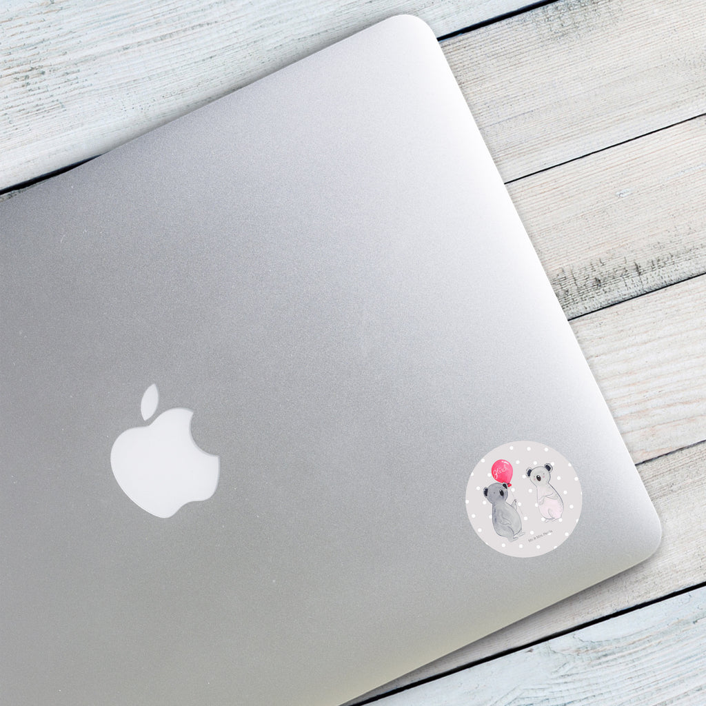 40mm Rund Aufkleber Koala Luftballon Sticker, Aufkleber, Etikett, Koala, Koalabär, Luftballon, Party, Geburtstag, Geschenk