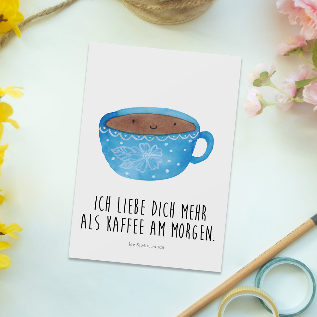 Postkarte Kaffee Tasse Geschenkkarte, Grußkarte, Karte, Einladung, Ansichtskarte, Geburtstagskarte, Einladungskarte, Dankeskarte, Tiermotive, Gute Laune, lustige Sprüche, Tiere, Kaffee, Tasse, Liebe, Geschmack, Genuss, Glücklich
