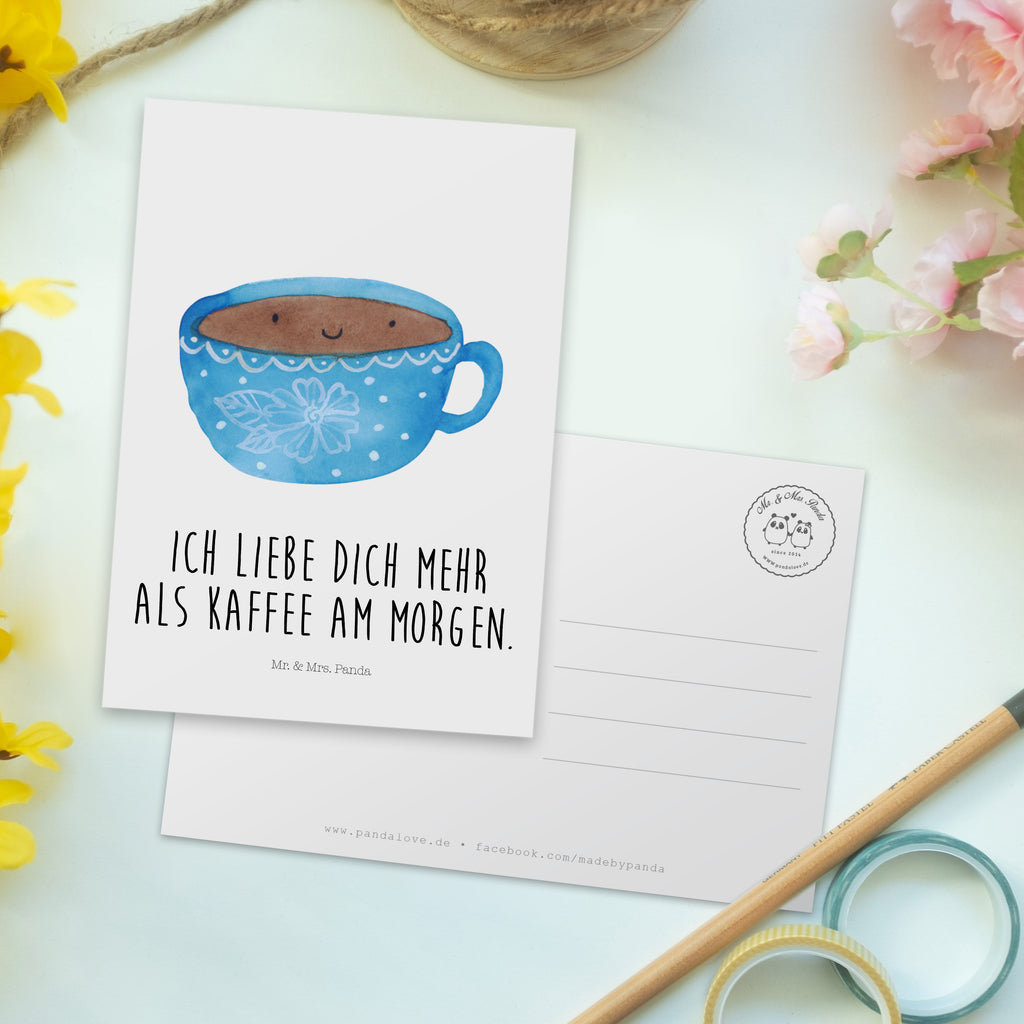 Postkarte Kaffee Tasse Geschenkkarte, Grußkarte, Karte, Einladung, Ansichtskarte, Geburtstagskarte, Einladungskarte, Dankeskarte, Tiermotive, Gute Laune, lustige Sprüche, Tiere, Kaffee, Tasse, Liebe, Geschmack, Genuss, Glücklich