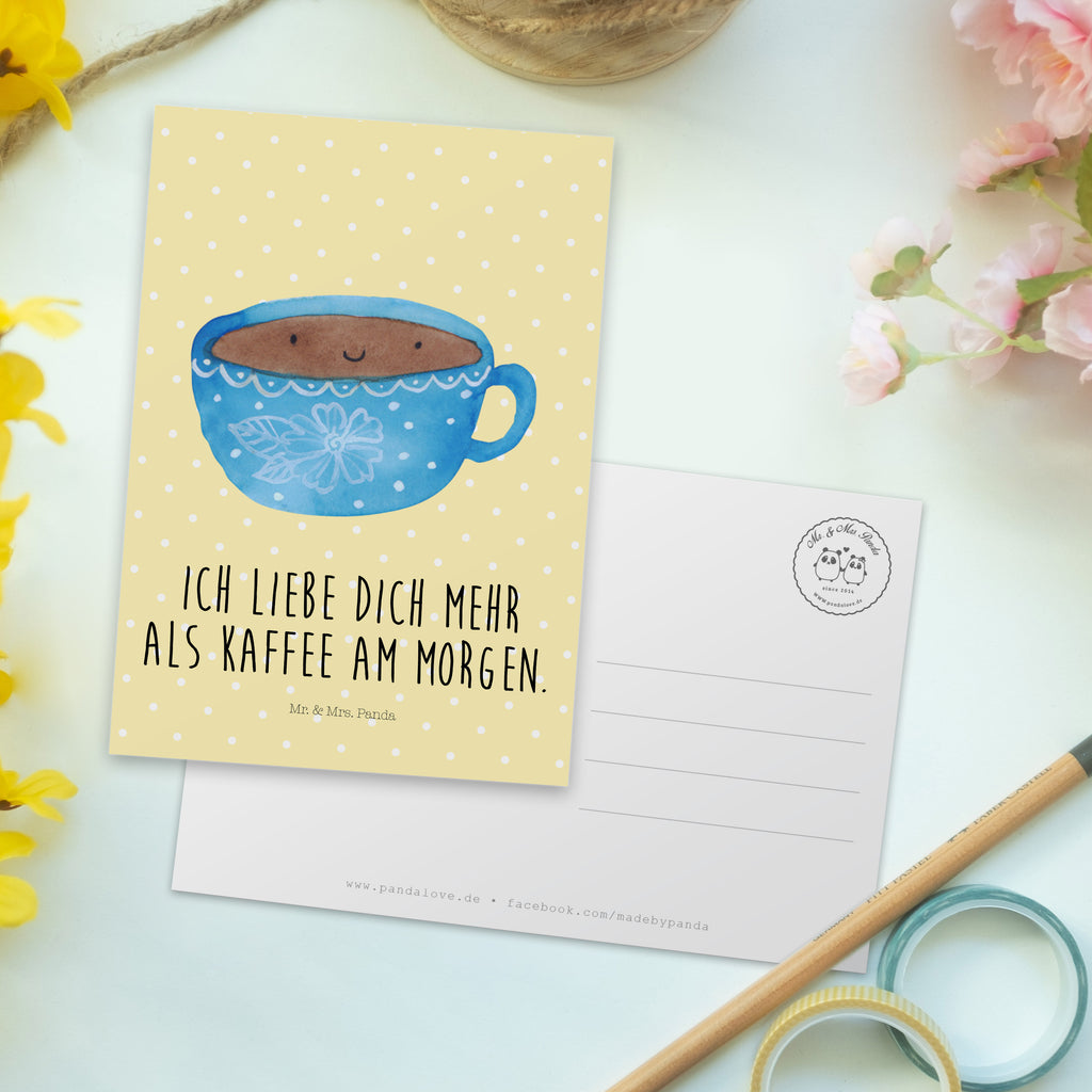 Postkarte Kaffee Tasse Geschenkkarte, Grußkarte, Karte, Einladung, Ansichtskarte, Geburtstagskarte, Einladungskarte, Dankeskarte, Tiermotive, Gute Laune, lustige Sprüche, Tiere, Kaffee, Tasse, Liebe, Geschmack, Genuss, Glücklich
