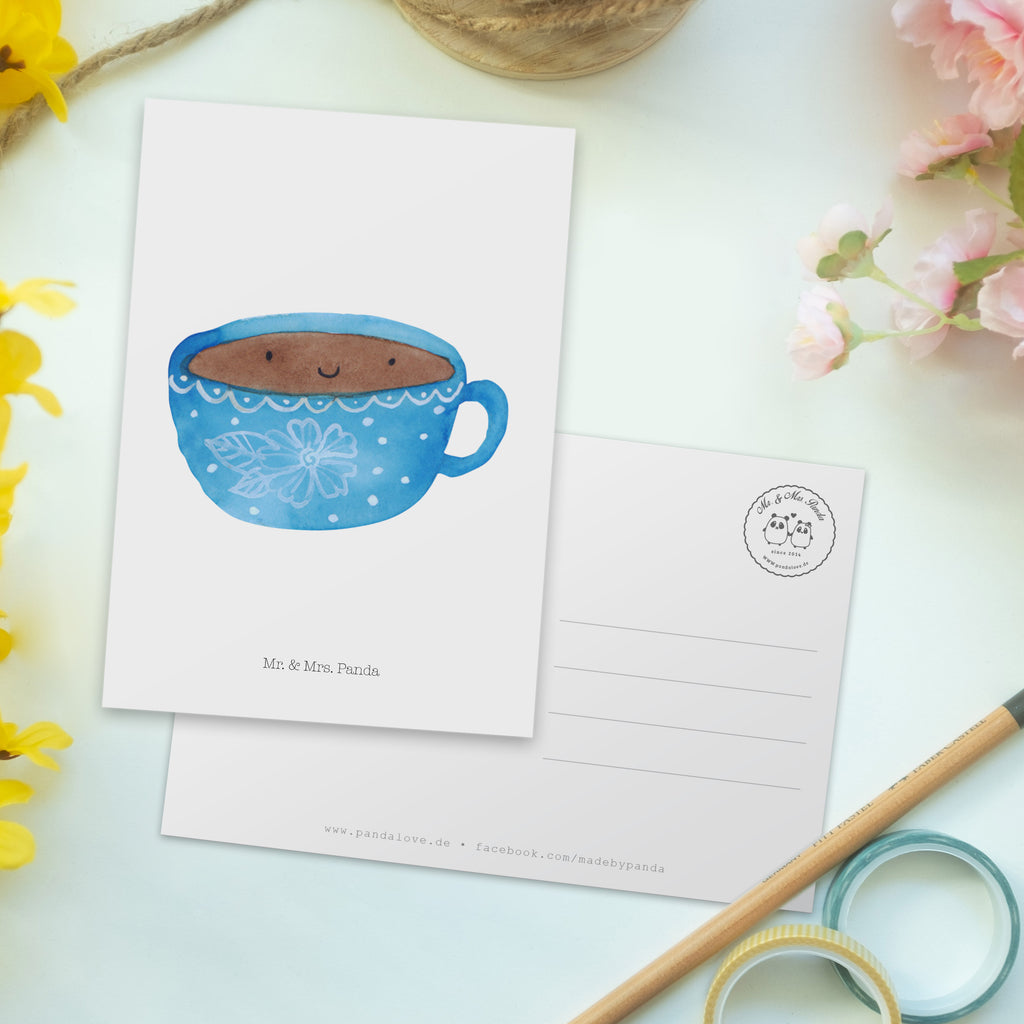 Postkarte Kaffee Tasse Geschenkkarte, Grußkarte, Karte, Einladung, Ansichtskarte, Geburtstagskarte, Einladungskarte, Dankeskarte, Tiermotive, Gute Laune, lustige Sprüche, Tiere, Kaffee, Tasse, Liebe, Geschmack, Genuss, Glücklich