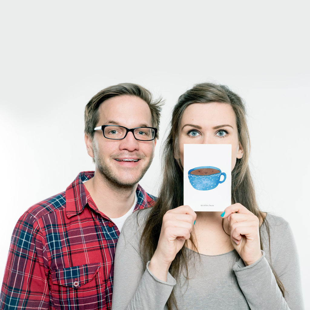 Postkarte Kaffee Tasse Geschenkkarte, Grußkarte, Karte, Einladung, Ansichtskarte, Geburtstagskarte, Einladungskarte, Dankeskarte, Tiermotive, Gute Laune, lustige Sprüche, Tiere, Kaffee, Tasse, Liebe, Geschmack, Genuss, Glücklich