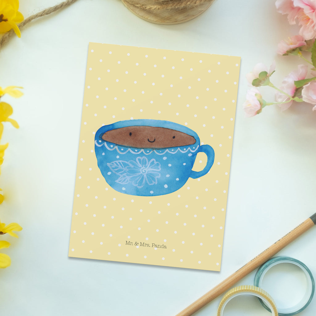 Postkarte Kaffee Tasse Geschenkkarte, Grußkarte, Karte, Einladung, Ansichtskarte, Geburtstagskarte, Einladungskarte, Dankeskarte, Tiermotive, Gute Laune, lustige Sprüche, Tiere, Kaffee, Tasse, Liebe, Geschmack, Genuss, Glücklich