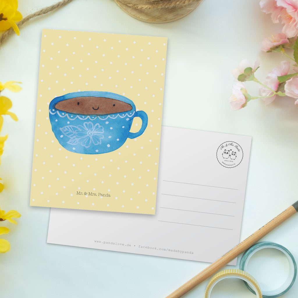 Postkarte Kaffee Tasse Geschenkkarte, Grußkarte, Karte, Einladung, Ansichtskarte, Geburtstagskarte, Einladungskarte, Dankeskarte, Tiermotive, Gute Laune, lustige Sprüche, Tiere, Kaffee, Tasse, Liebe, Geschmack, Genuss, Glücklich