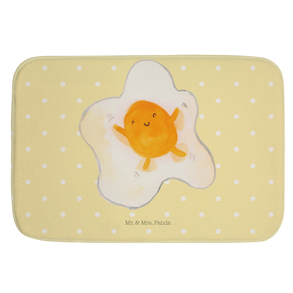Badvorleger Spiegelei Badematte, Badteppich, Duschvorleger, Badezimmerteppich, Badezimmermatte, Badvorleger, Duschmatte, Duschteppich, Tiermotive, Gute Laune, lustige Sprüche, Tiere, Ei, Spiegelei, Schön, Tag, Glücklich, Liebe