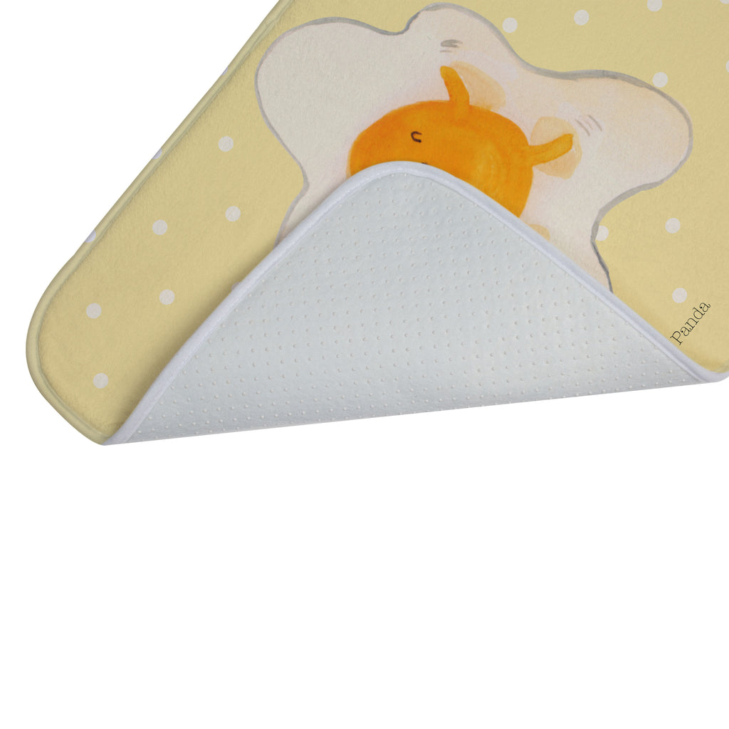 Badvorleger Spiegelei Badematte, Badteppich, Duschvorleger, Badezimmerteppich, Badezimmermatte, Badvorleger, Duschmatte, Duschteppich, Tiermotive, Gute Laune, lustige Sprüche, Tiere, Ei, Spiegelei, Schön, Tag, Glücklich, Liebe