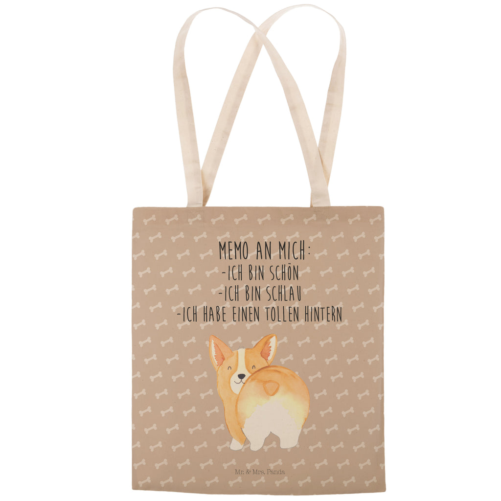Einkaufstasche Corgie Po Tragetasche, Tasche, Beutel, Stofftasche, Baumwolltasche, Umhängetasche, Shopper, Hund, Hundemotiv, Haustier, Hunderasse, Tierliebhaber, Hundebesitzer, Sprüche, Corgie, Hundeliebe, Motivation, Selbstliebe, Spruch
