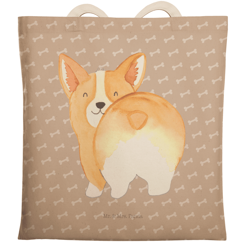Einkaufstasche Corgie Po Tragetasche, Tasche, Beutel, Stofftasche, Baumwolltasche, Umhängetasche, Shopper, Hund, Hundemotiv, Haustier, Hunderasse, Tierliebhaber, Hundebesitzer, Sprüche, Corgie, Hundeliebe, Motivation, Selbstliebe, Spruch