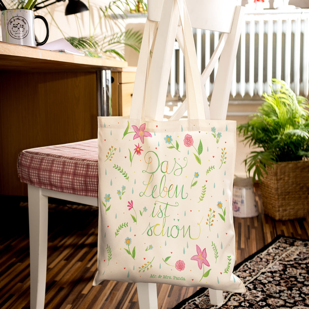 Einkaufstasche Blumen Das Leben ist schön Tragetasche, Tasche, Beutel, Stofftasche, Baumwolltasche, Umhängetasche, Shopper, Blumen Deko, Frühlings Deko, Sommer Deko, Dekoration, positive Botschaft, Naturliebhaber, Outdoor, Natur, Abenteuer, Blumen, Blümchen, Das Leben ist schön, Spruch über das Leben, Motivation Spruch, fröhlich sein, glücklich sein