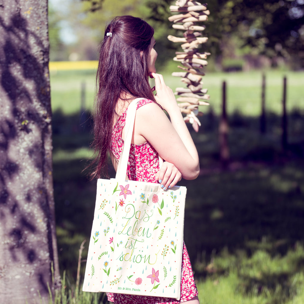 Einkaufstasche Blumen Das Leben ist schön Tragetasche, Tasche, Beutel, Stofftasche, Baumwolltasche, Umhängetasche, Shopper, Blumen Deko, Frühlings Deko, Sommer Deko, Dekoration, positive Botschaft, Naturliebhaber, Outdoor, Natur, Abenteuer, Blumen, Blümchen, Das Leben ist schön, Spruch über das Leben, Motivation Spruch, fröhlich sein, glücklich sein